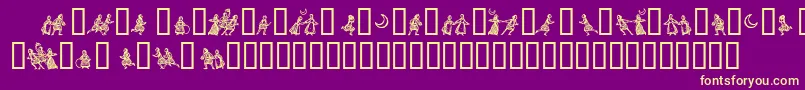 Littlepe Font – Yellow Fonts on Purple Background