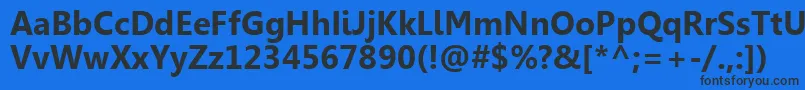GishaРџРѕР»СѓР¶РёСЂРЅС‹Р№ Font – Black Fonts on Blue Background