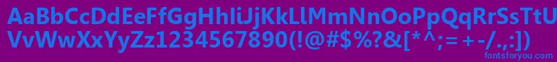 GishaРџРѕР»СѓР¶РёСЂРЅС‹Р№ Font – Blue Fonts on Purple Background