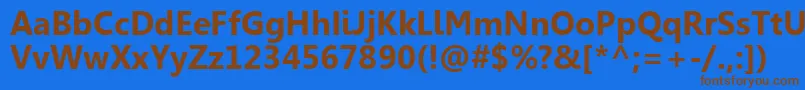 GishaРџРѕР»СѓР¶РёСЂРЅС‹Р№ Font – Brown Fonts on Blue Background