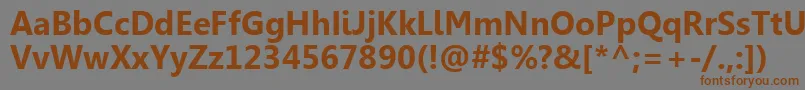 GishaРџРѕР»СѓР¶РёСЂРЅС‹Р№ Font – Brown Fonts on Gray Background