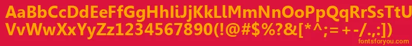 GishaРџРѕР»СѓР¶РёСЂРЅС‹Р№ Font – Orange Fonts on Red Background