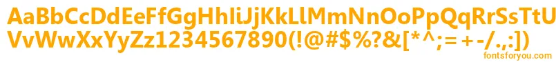 GishaРџРѕР»СѓР¶РёСЂРЅС‹Р№ Font – Orange Fonts on White Background