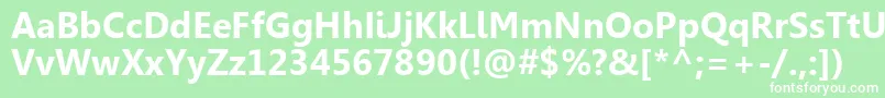 GishaРџРѕР»СѓР¶РёСЂРЅС‹Р№ Font – White Fonts on Green Background