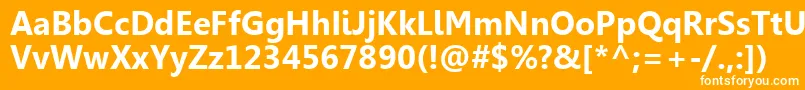 GishaРџРѕР»СѓР¶РёСЂРЅС‹Р№ Font – White Fonts on Orange Background