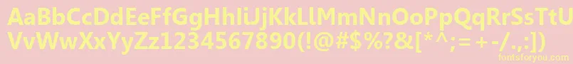 GishaРџРѕР»СѓР¶РёСЂРЅС‹Р№ Font – Yellow Fonts on Pink Background