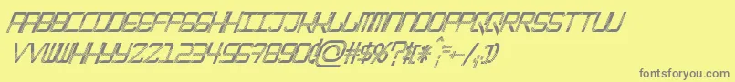 EpicenterDiscoitalic Font – Gray Fonts on Yellow Background