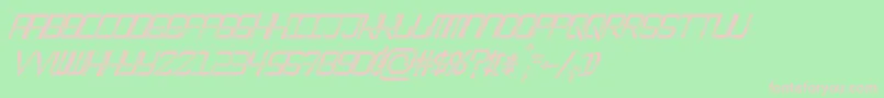 EpicenterDiscoitalic-fontti – vaaleanpunaiset fontit vihreällä taustalla