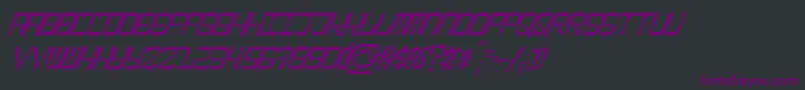 EpicenterDiscoitalic Font – Purple Fonts on Black Background