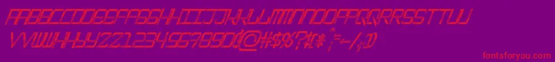 EpicenterDiscoitalic Font – Red Fonts on Purple Background