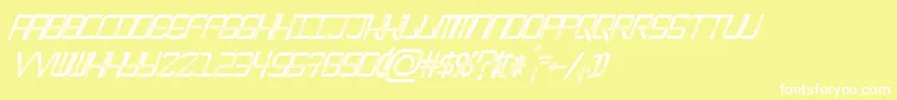 EpicenterDiscoitalic Font – White Fonts on Yellow Background