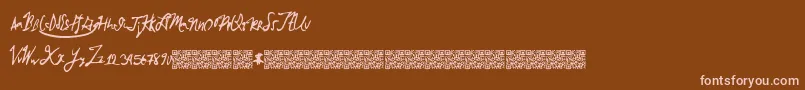 Brokenmustangs Font – Pink Fonts on Brown Background