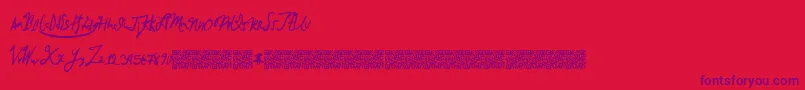 Brokenmustangs Font – Purple Fonts on Red Background