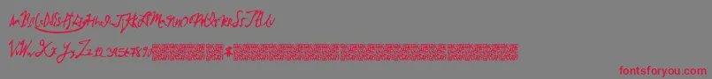 Brokenmustangs Font – Red Fonts on Gray Background