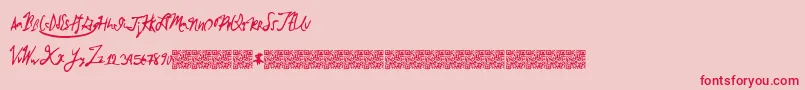 Brokenmustangs Font – Red Fonts on Pink Background
