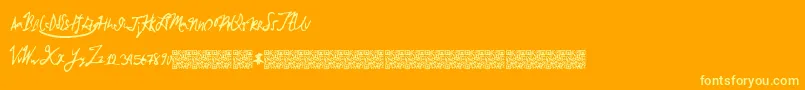 fuente Brokenmustangs – Fuentes Amarillas Sobre Fondo Naranja