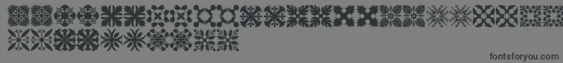 HawaiianQuilt3 Font – Black Fonts on Gray Background