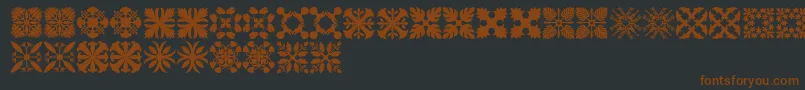 HawaiianQuilt3 Font – Brown Fonts on Black Background
