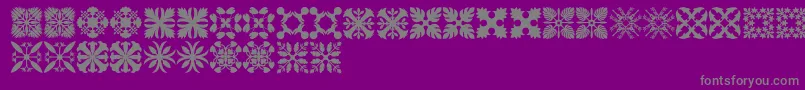 HawaiianQuilt3 Font – Gray Fonts on Purple Background