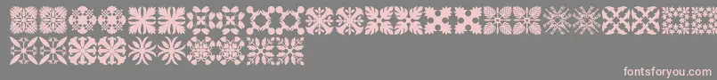 HawaiianQuilt3 Font – Pink Fonts on Gray Background