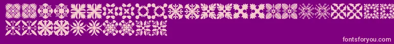 HawaiianQuilt3 Font – Pink Fonts on Purple Background