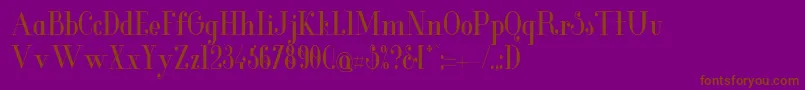 GlamorMediumcondensed Font – Brown Fonts on Purple Background