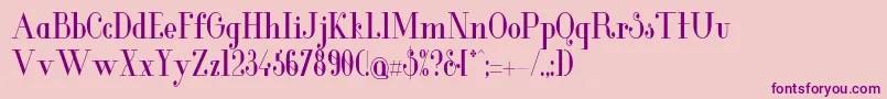 GlamorMediumcondensed Font – Purple Fonts on Pink Background