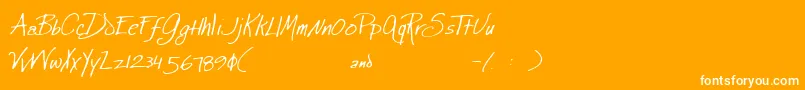 JewelHill Font – White Fonts on Orange Background