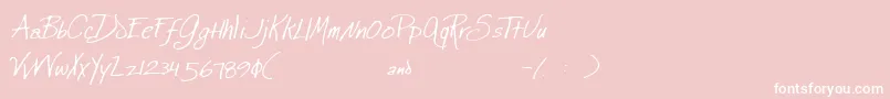 JewelHill Font – White Fonts on Pink Background