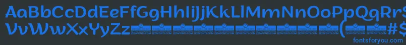 ArturoRegularTrial Font – Blue Fonts on Black Background