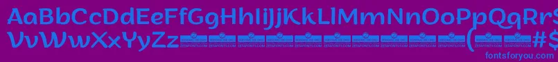 ArturoRegularTrial Font – Blue Fonts on Purple Background