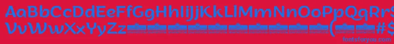 フォントArturoRegularTrial – 赤い背景に青い文字