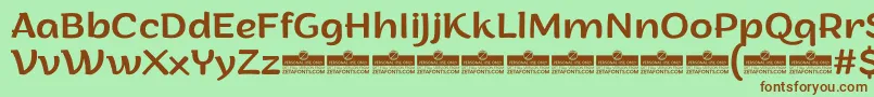 ArturoRegularTrial Font – Brown Fonts on Green Background