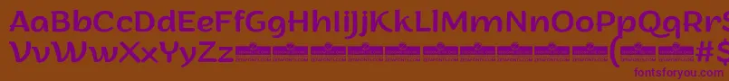 ArturoRegularTrial Font – Purple Fonts on Brown Background