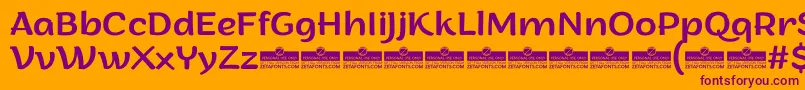 ArturoRegularTrial Font – Purple Fonts on Orange Background