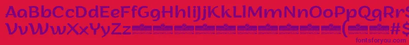 ArturoRegularTrial Font – Purple Fonts on Red Background