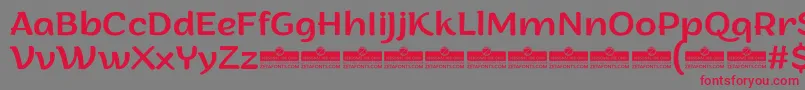 ArturoRegularTrial Font – Red Fonts on Gray Background