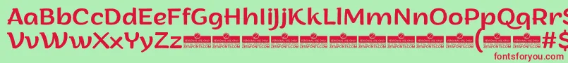 ArturoRegularTrial Font – Red Fonts on Green Background