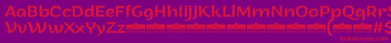 ArturoRegularTrial Font – Red Fonts on Purple Background