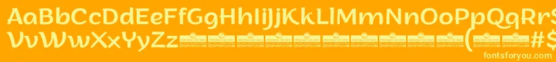 ArturoRegularTrial Font – Yellow Fonts on Orange Background