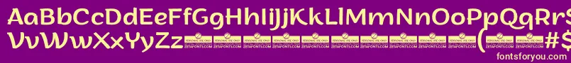 ArturoRegularTrial Font – Yellow Fonts on Purple Background