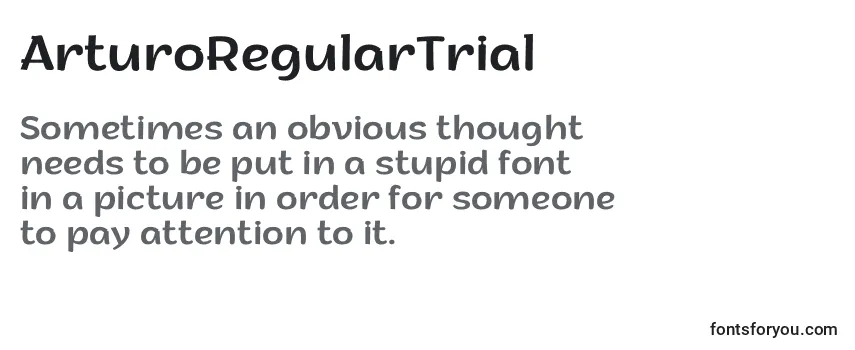 ArturoRegularTrial Font