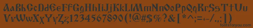 Izhitsatwo.Kz Font – Black Fonts on Brown Background