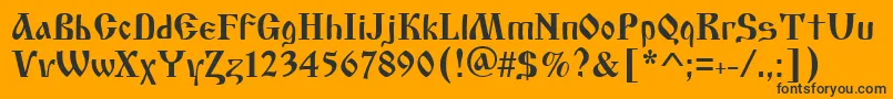 Izhitsatwo.Kz Font – Black Fonts on Orange Background