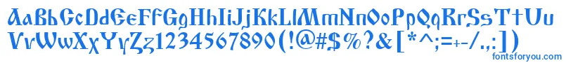 Izhitsatwo.Kz Font – Blue Fonts on White Background