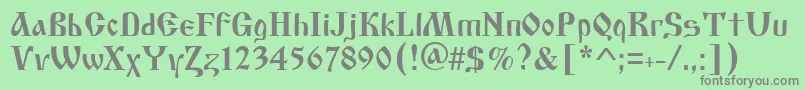 Izhitsatwo.Kz Font – Gray Fonts on Green Background