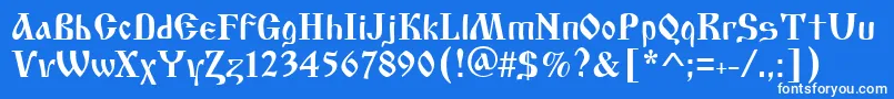 Izhitsatwo.Kz Font – White Fonts on Blue Background