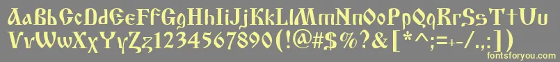 Izhitsatwo.Kz Font – Yellow Fonts on Gray Background