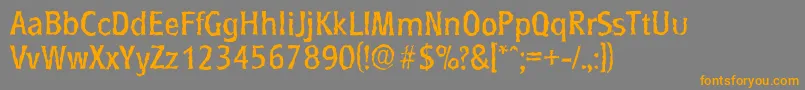 RoundestrandomRegular Font – Orange Fonts on Gray Background