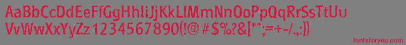 RoundestrandomRegular Font – Red Fonts on Gray Background